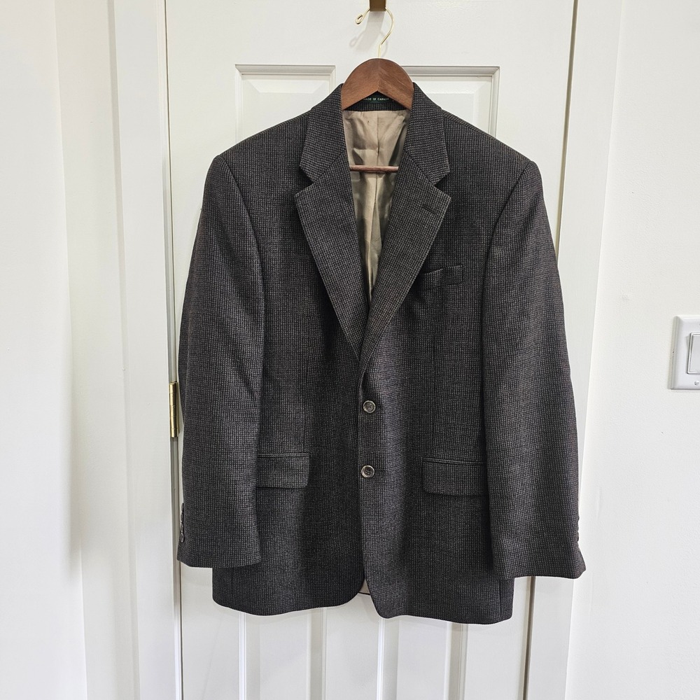 Vintage Marshall Fields Mens Tweed Blazer Jacket Wool Large 44R